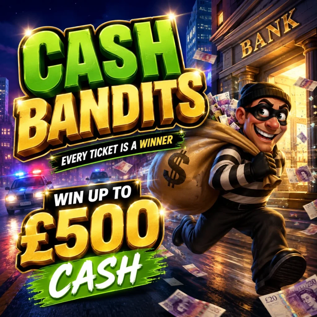 CASH BANDITS EVERY TICKET WINS