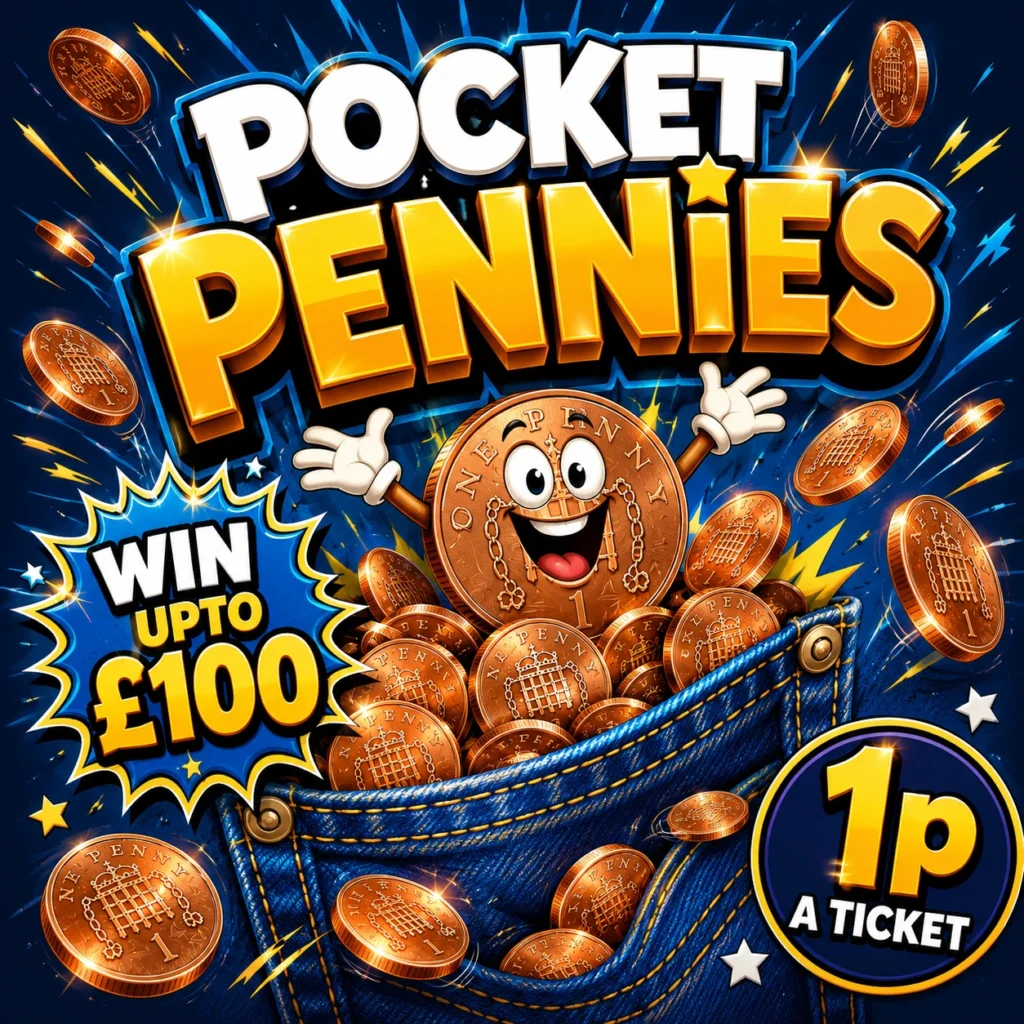 🪙 POCKET PENNIES – WIN UP TO £100 FOR JUST 1P! 🪙