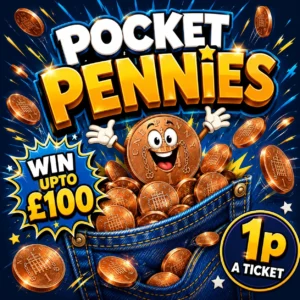 Pocket Pennies win upto £100 for 1p