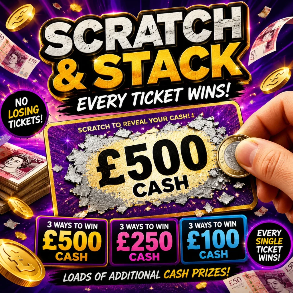 💸 SCRATCH & STACK – EVERY TICKET WINS! 💸